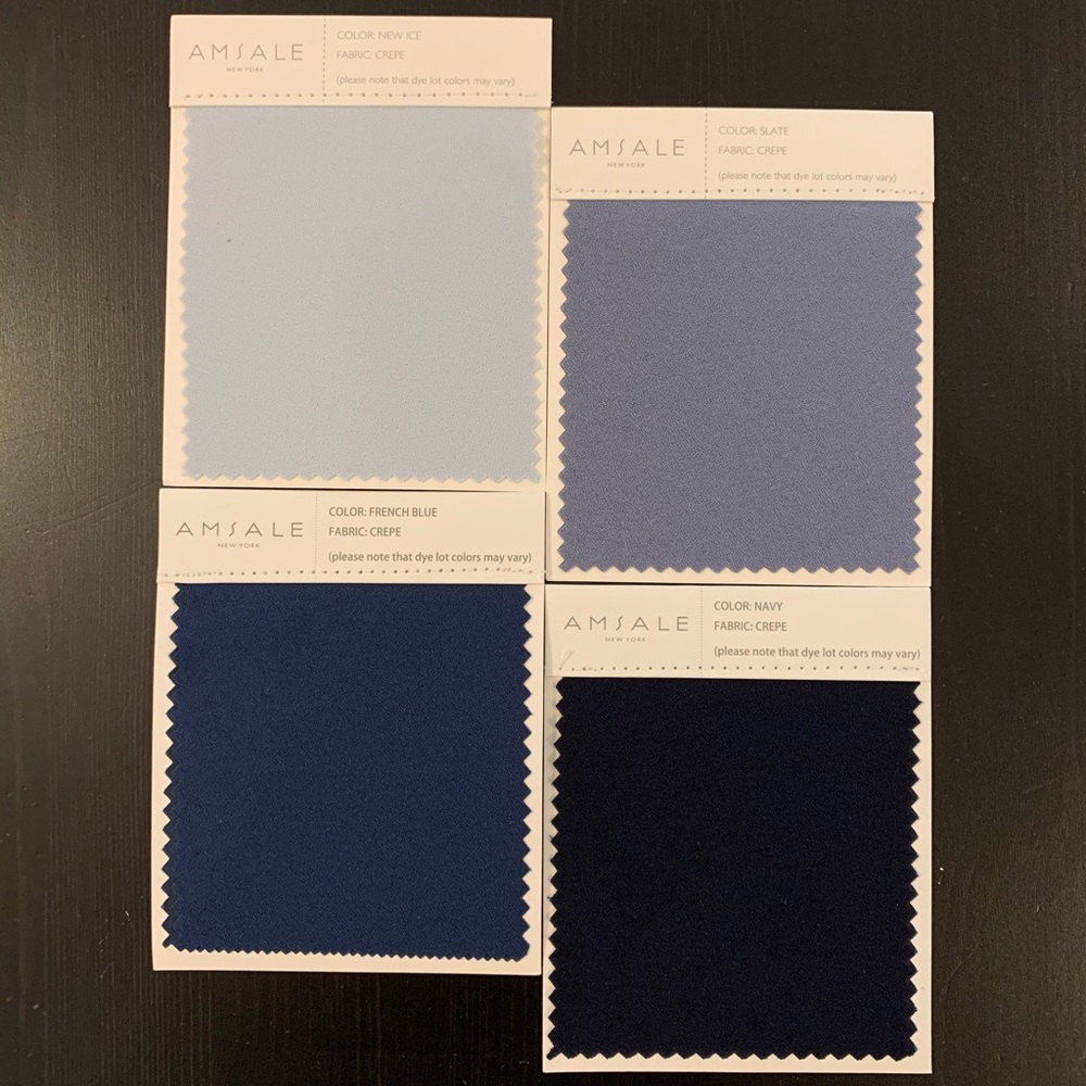 Amsale Bridesmaid Dress Color Swatches